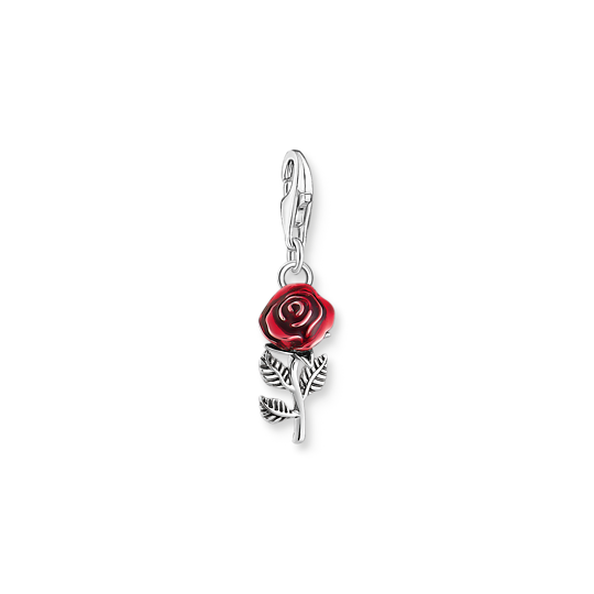 Thomas Sabo Silver Red Rose Charm 2076-664-10