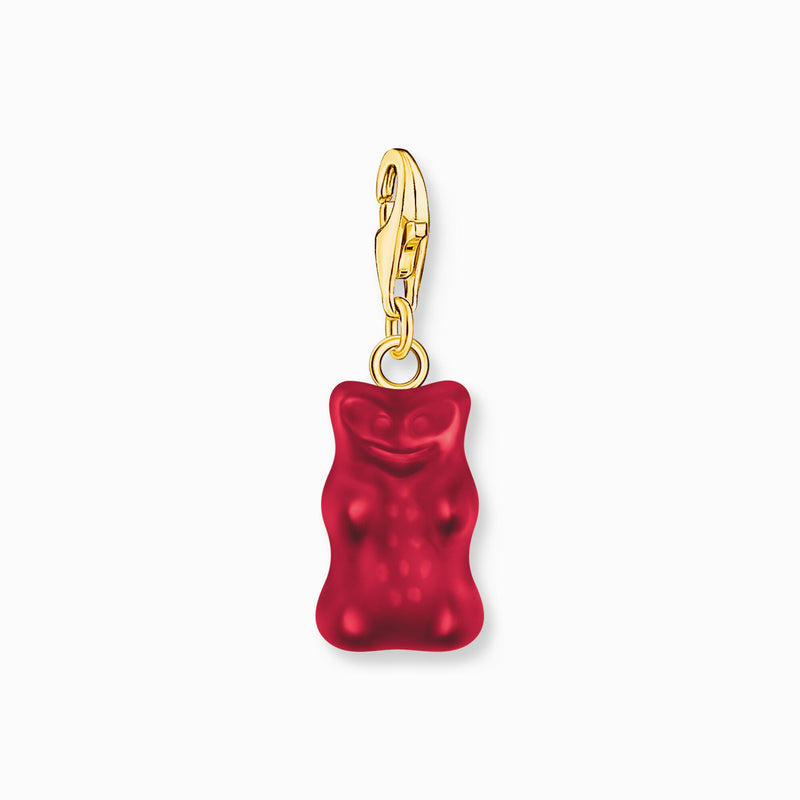 Thomas Sabo Gold-plated charm pendant goldbears in red 2190-413-10