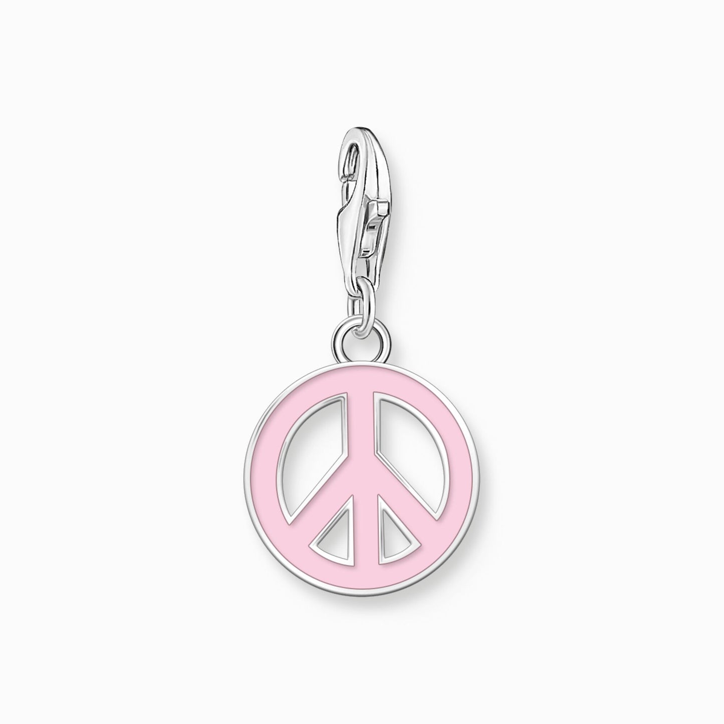 Thomas Sabo Silver Charm Pendant with Pink Peace sign 2207-007-9