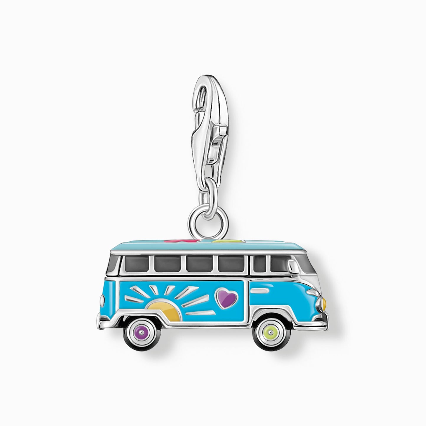Thomas Sabo Silver Charm Pendant Volkswagen blue hippie bus 2210-664-7
