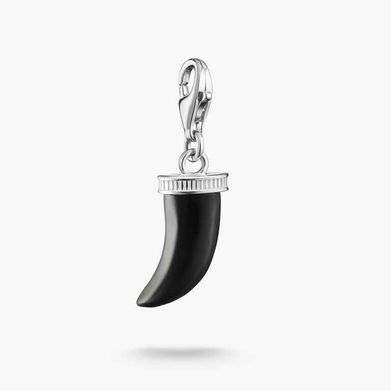 Thomas Sabo Silver Charm Pendant Tooth Obsidian Original 2235-023-11