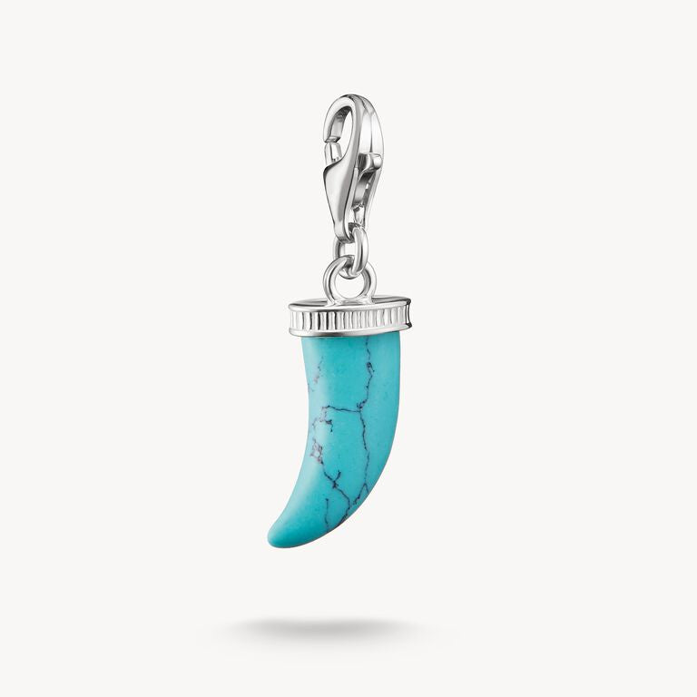 Thomas Sabo Silver Charm Pendant Tooth Turquoise Original 2235-404-17