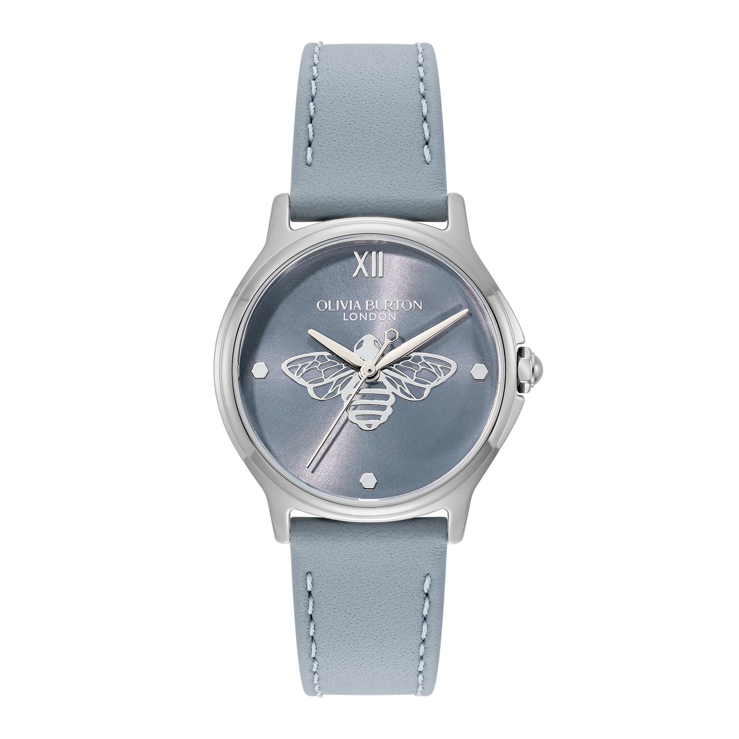 Olivia Burton 30mm Classic Bee Chalk Blue Watch 24000343