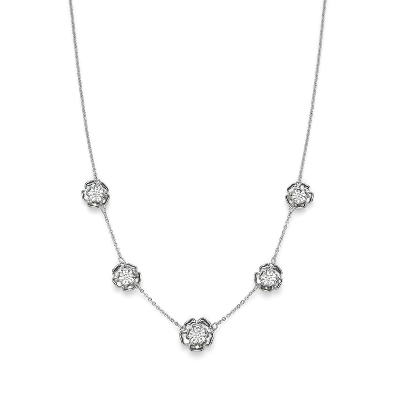 Olivia Burton Tudor Rose Silver Tone Multi Station Necklace 24100251