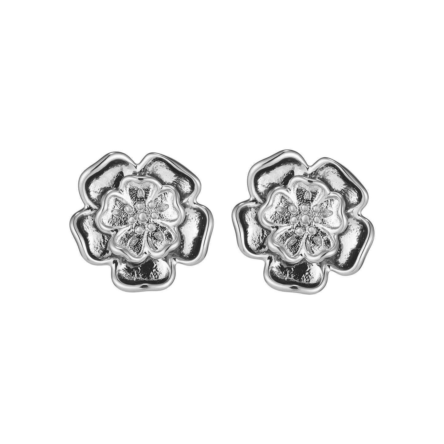 Olivia Burton Tudor Rose Silver Tone Stud Earrings 24100257
