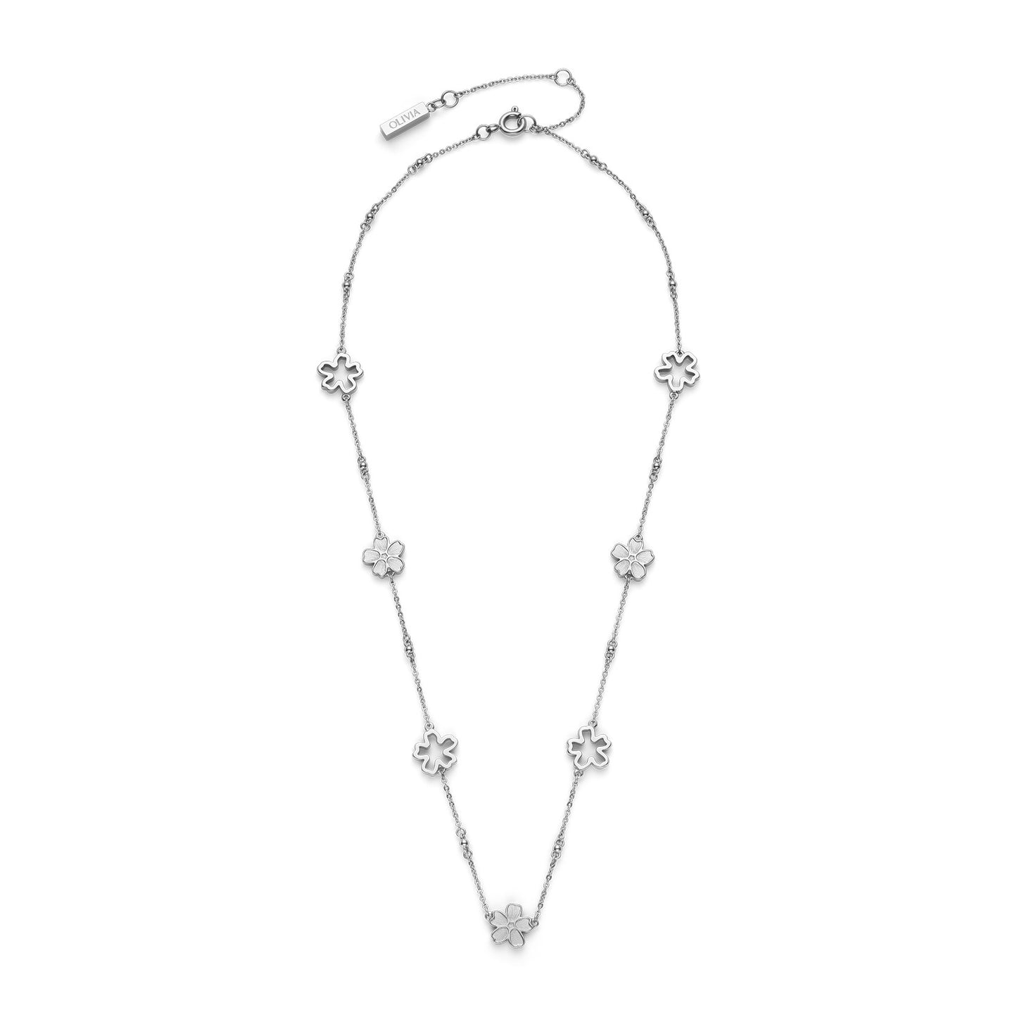 Olivia Burton Stainless Steel Forget Me Not Necklace  24100540