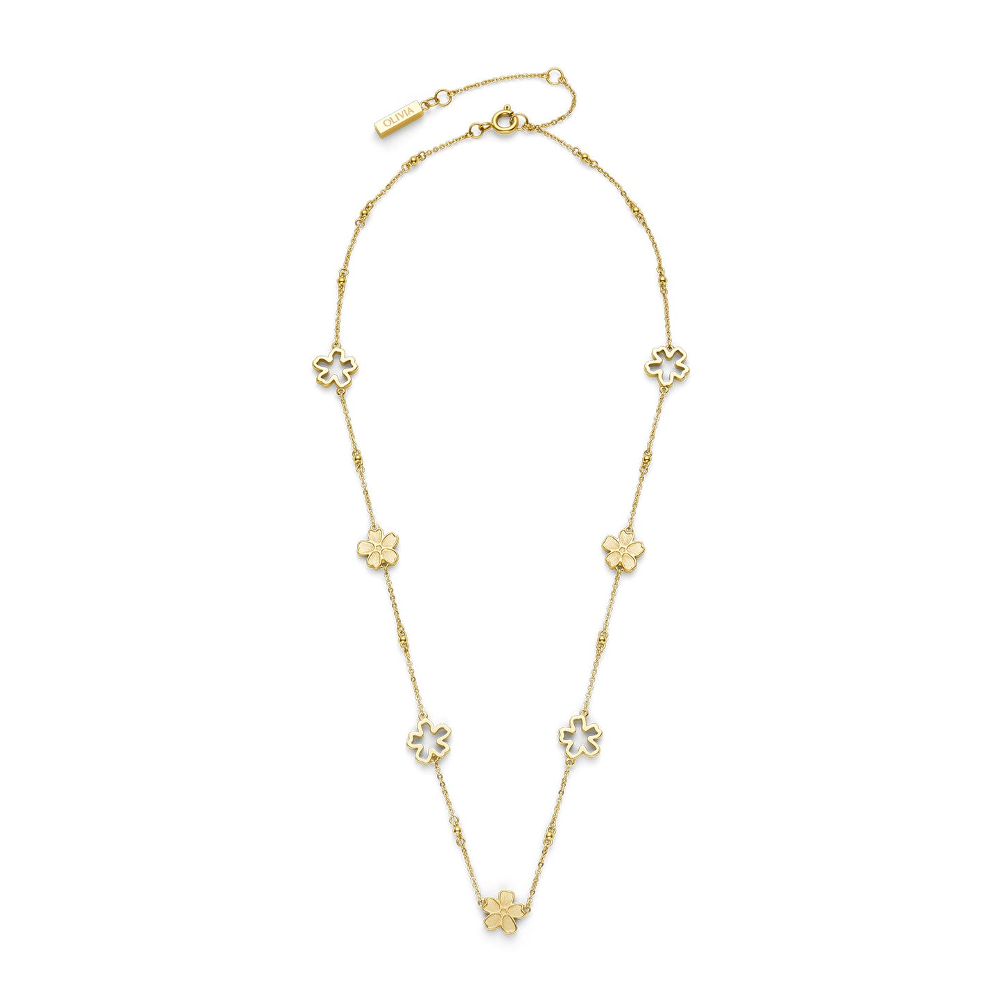 Olivia Burton Stainless Steel Gold Plated Forget Me Not Bracelet  24100541