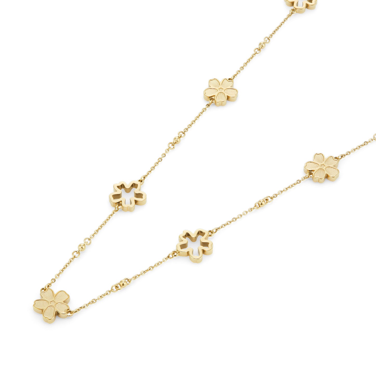 Olivia Burton Stainless Steel Gold Plated Forget Me Not Bracelet  24100541