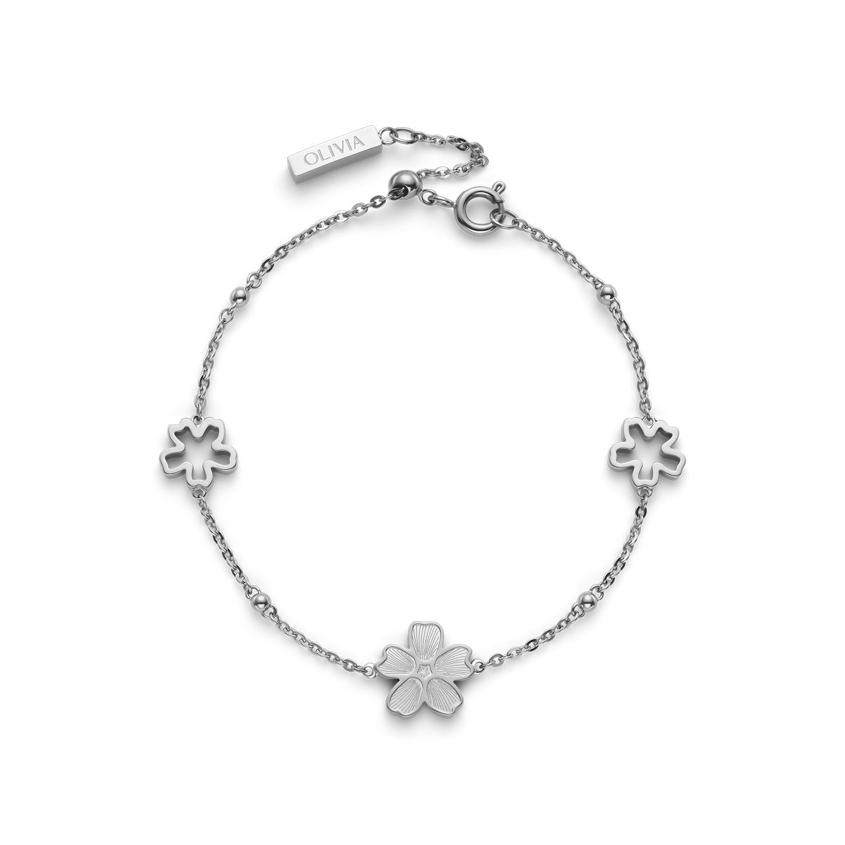 Olivia Burton Stainless Steel Forget Me Not Necklace 24100543