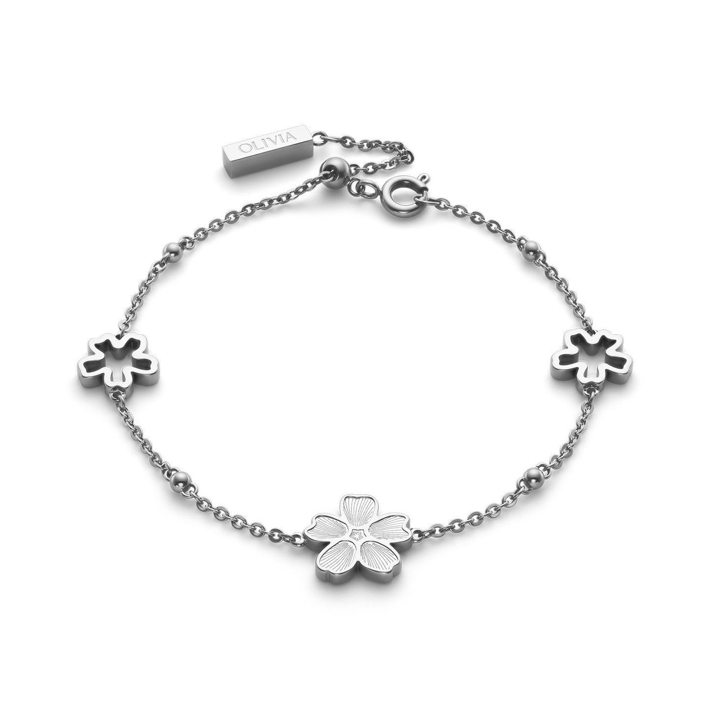 Olivia Burton Stainless Steel Forget Me Not Necklace 24100543