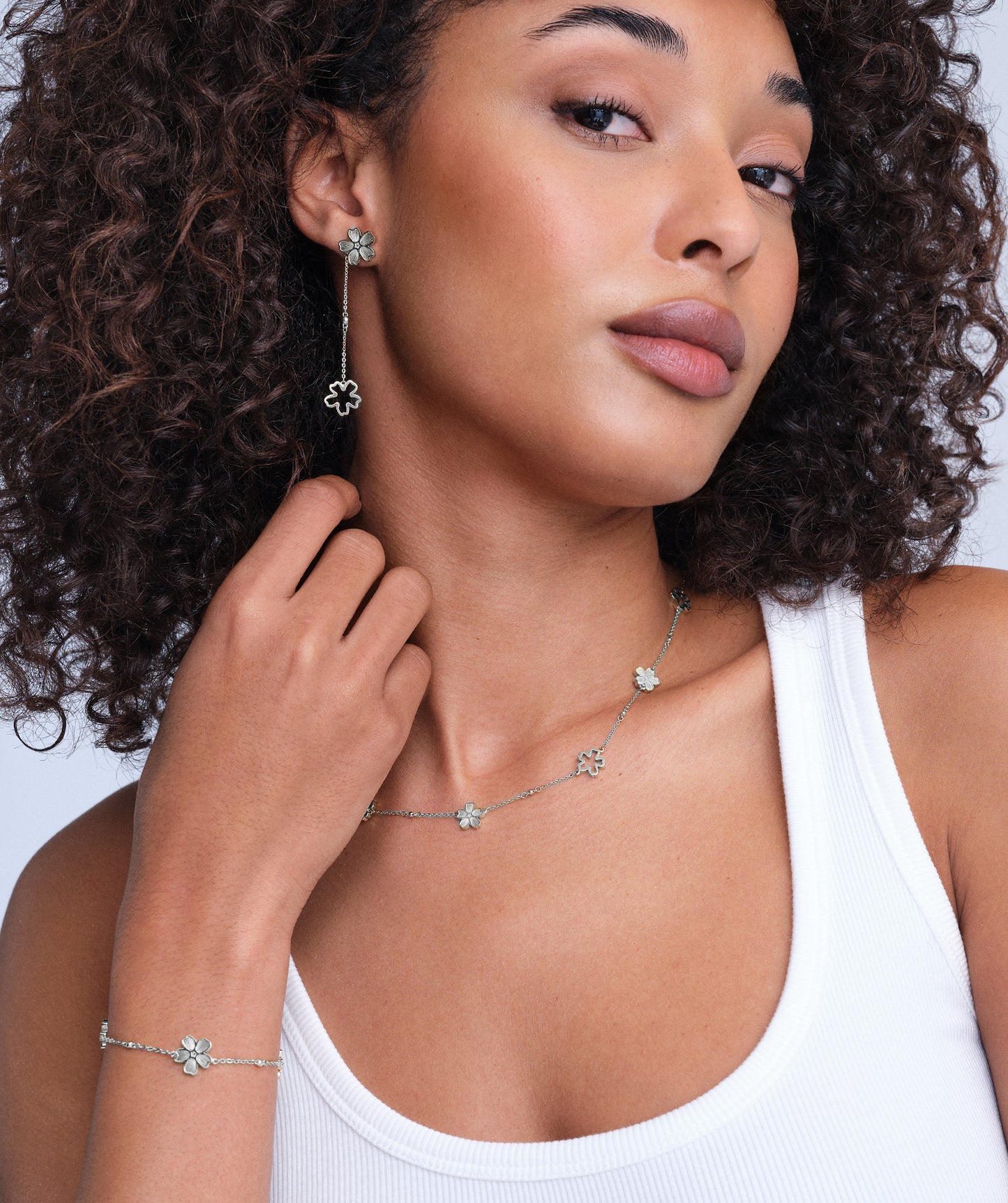 Olivia Burton Stainless Steel Forget Me Not Necklace 24100543