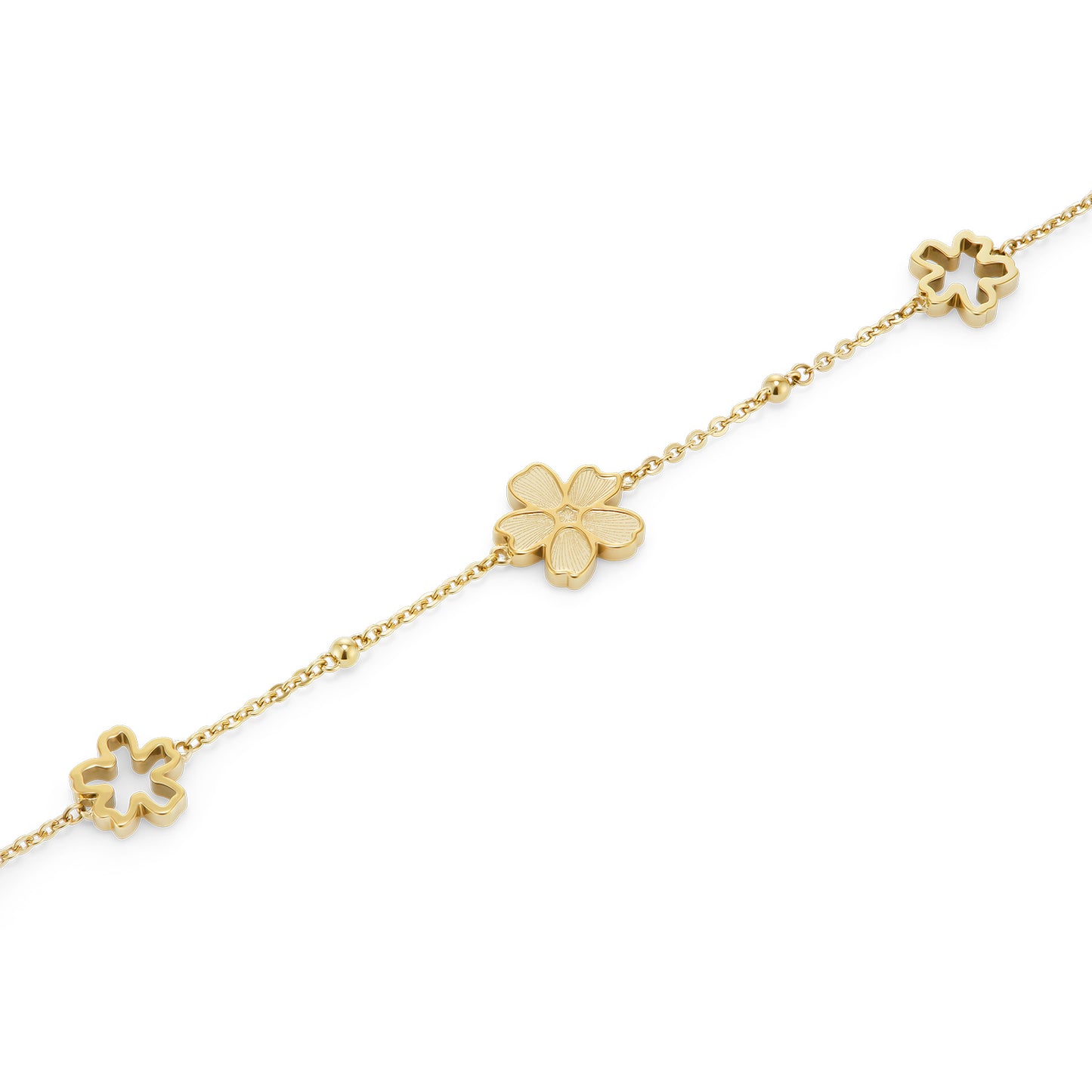 Olivia Burton Gold IP Forget Me Not Bracelet 24100544
