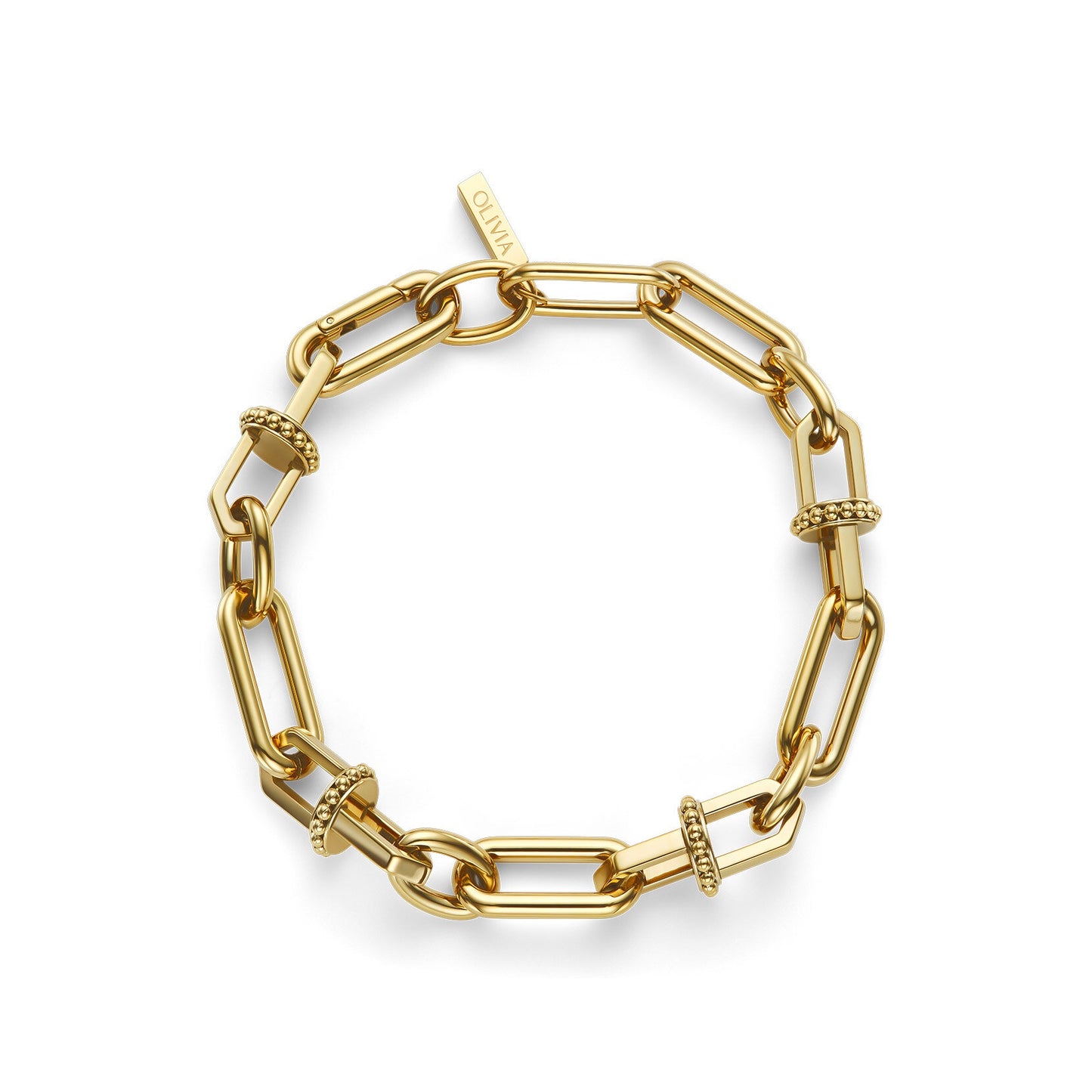 Olivia Burton Anchor Link Gold Plated Bracelet 24100581