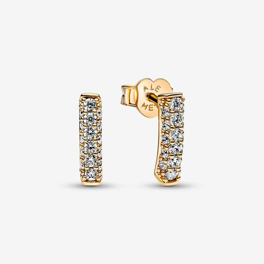 PANDORA PANDORA Timeless Pavé Single-row Bar Stud Earrings 262626C01