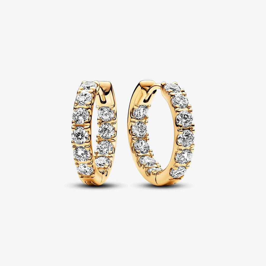 PANDORA Sparkling Row Eternity Hoop Earrings 263002C01