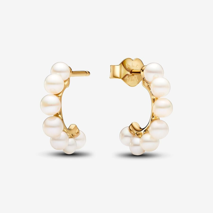 PANDORA Treated Freshwater Cultured Pearls Open Hoop Earrings 263179C01
