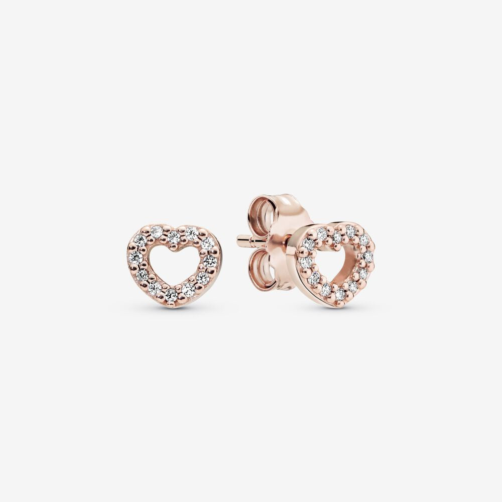 PANDORA Open Heart Stud Earrings 280528CZ - 280528CZ
