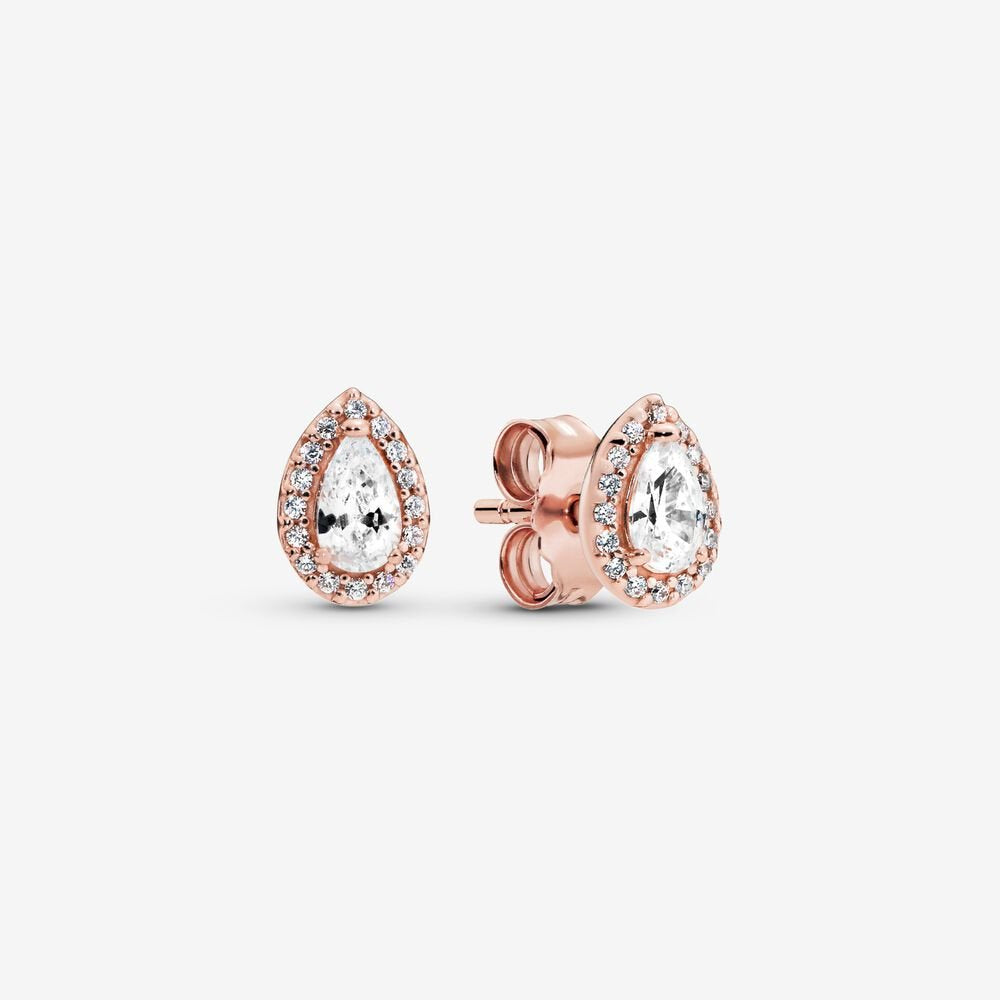 PANDORA Teardrop Halo Stud Earrings 286252CZ