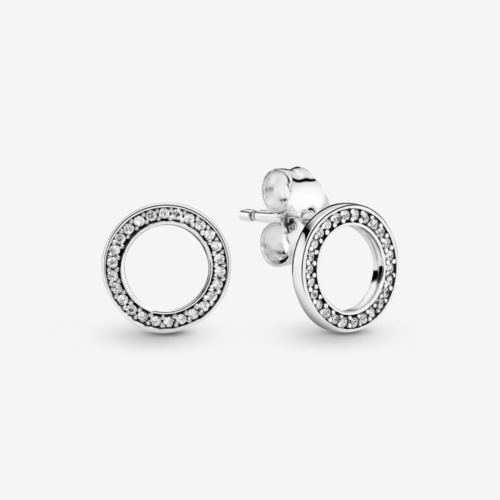 PANDORA Sparkling Circle Stud Earrings 290585CZ
