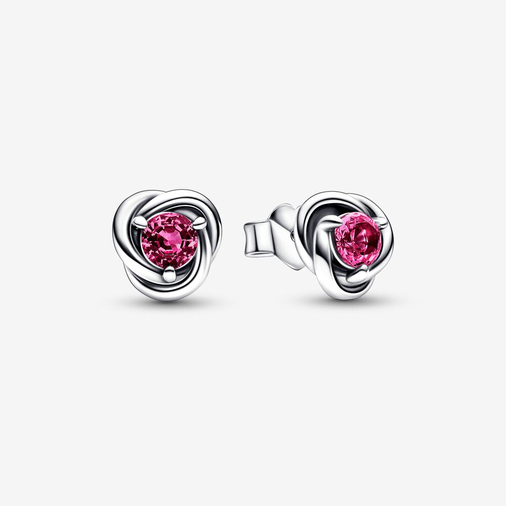 PANDORA October Birthstone Eternity Circle Stud Earrings 292334C05