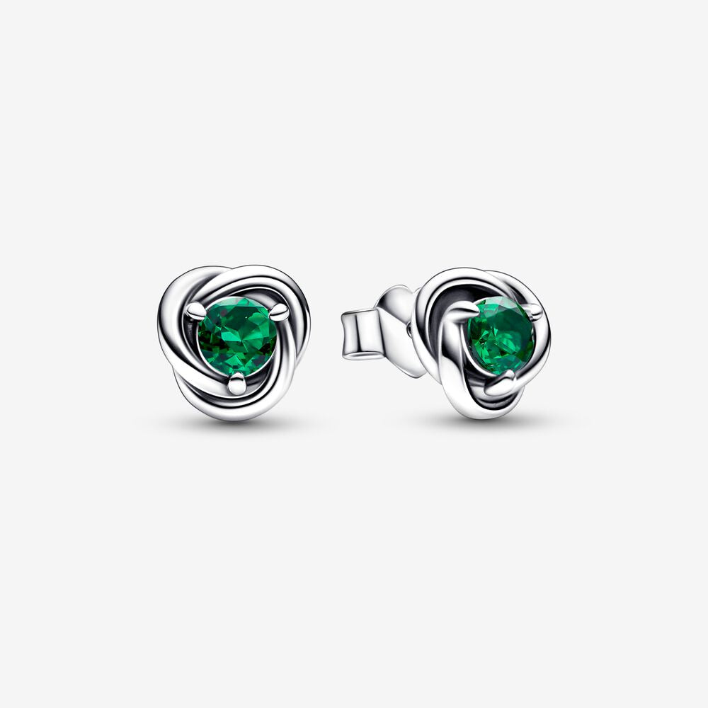 PANDORA May Birthstone Eternity Circle Stud Earrings 292334C08