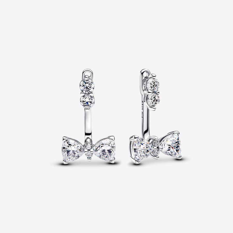 PANDORA Sparkling Bow Drop Earrings 293543C01
