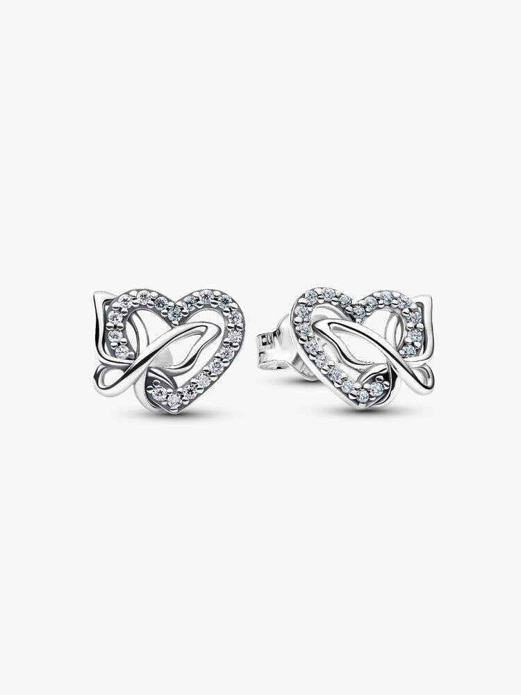 PANDORA Entwined Heart & Butterfly Stud Earrings 294476C01