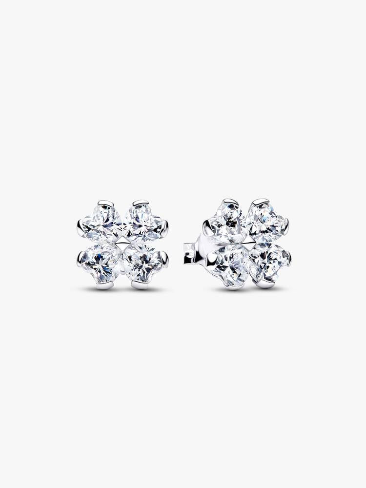 PANDORA Sparkling Lucky Clover Stud Earrings 294500C01