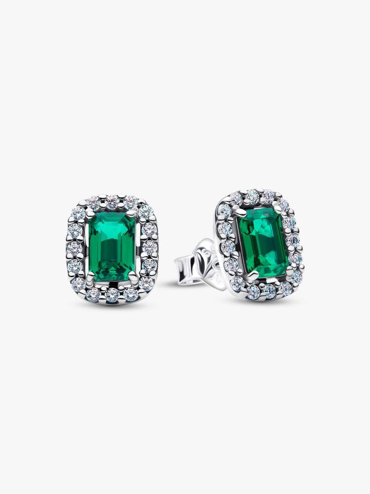 PANDORA Sparkling Rectangular Stud Earrings 294501C01