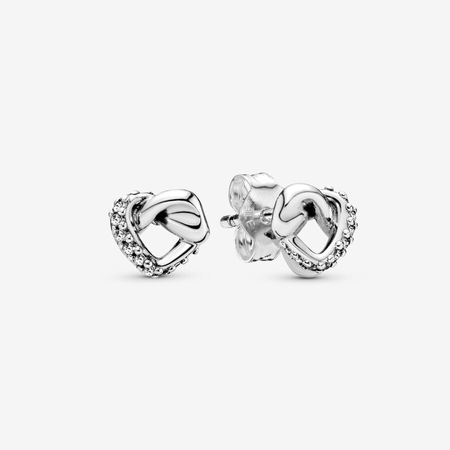 PANDORA Knotted Hearts Stud Earrings 298019CZ - 298019CZ