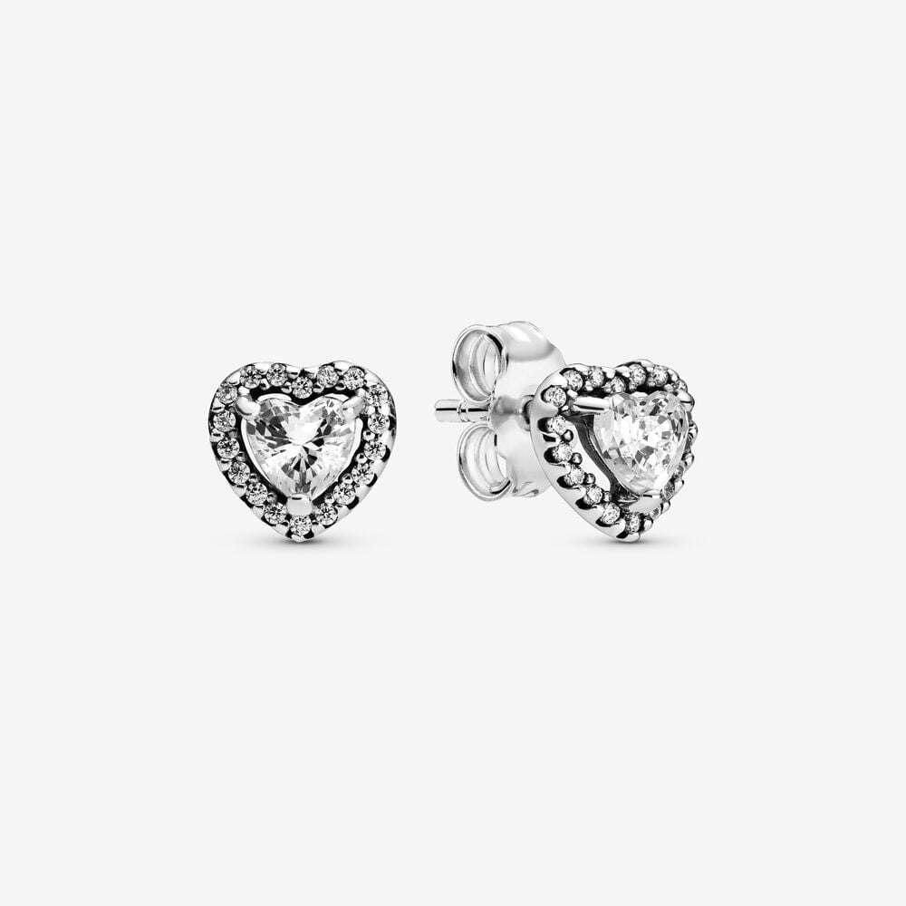 PANDORA Elevated Heart Stud Earrings 298427C01 - 298427C01