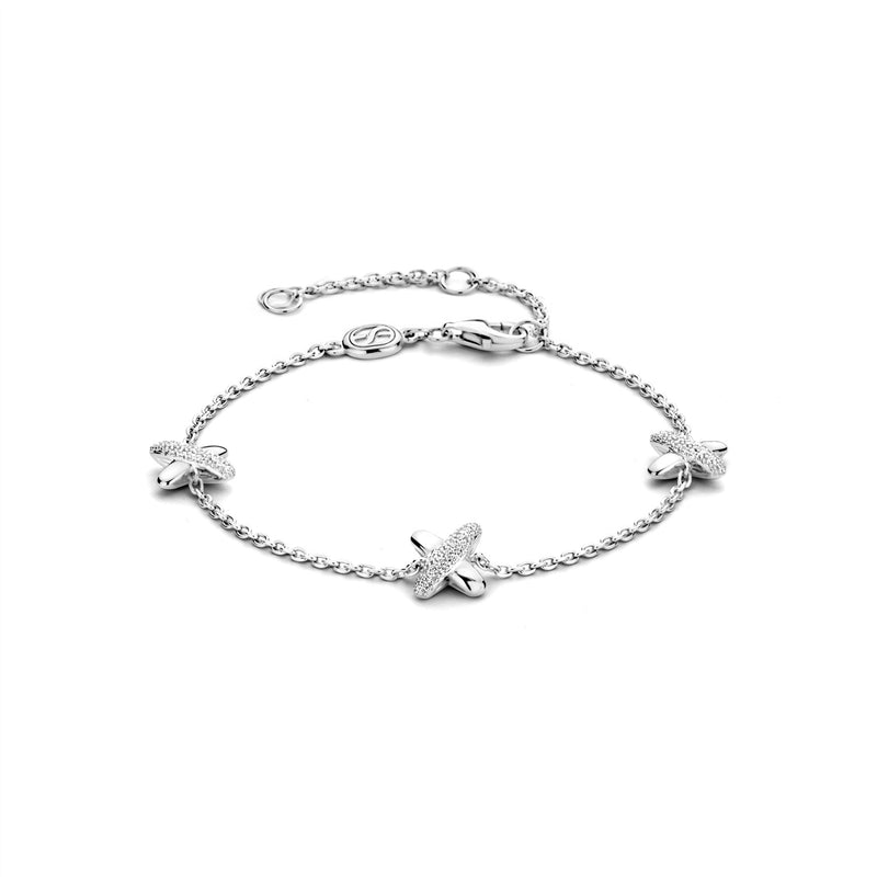 Ti Sento Silver Bracelet with CZ Cross 23048ZI