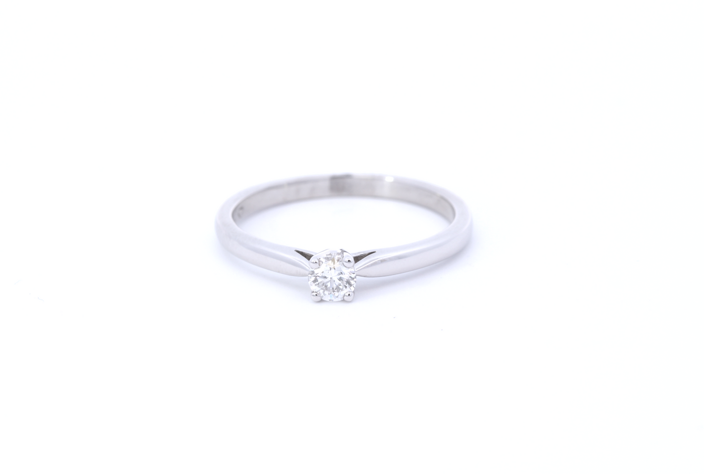 9ct White Gold Solitaire Diamond Ring 0.22ct