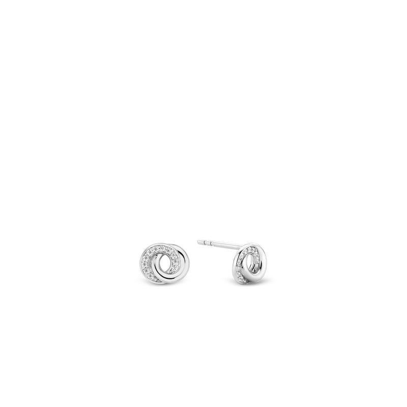 Ti Sento Silver Interlocking circles Stud Earrings7784ZI