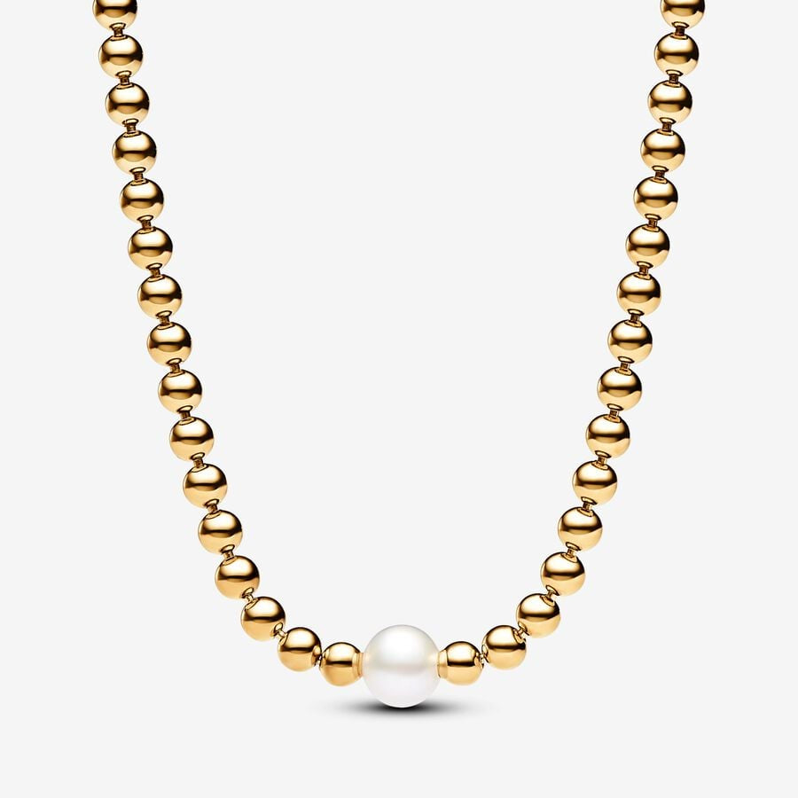 Pandora Treated Freshwater Cultured Pearl & Beads Collier Necklace 363176C01-45