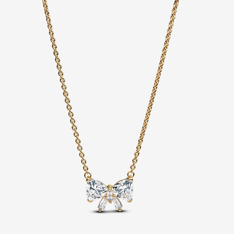 Pandora Sparkling Bow Necklace 363508C01-45
