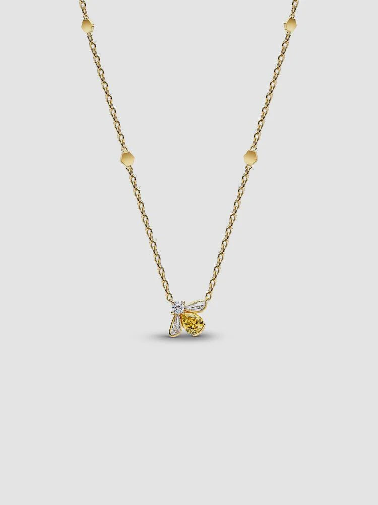 PANDORA Honey Bee Pendant Necklace 14k gold plating 364560C01