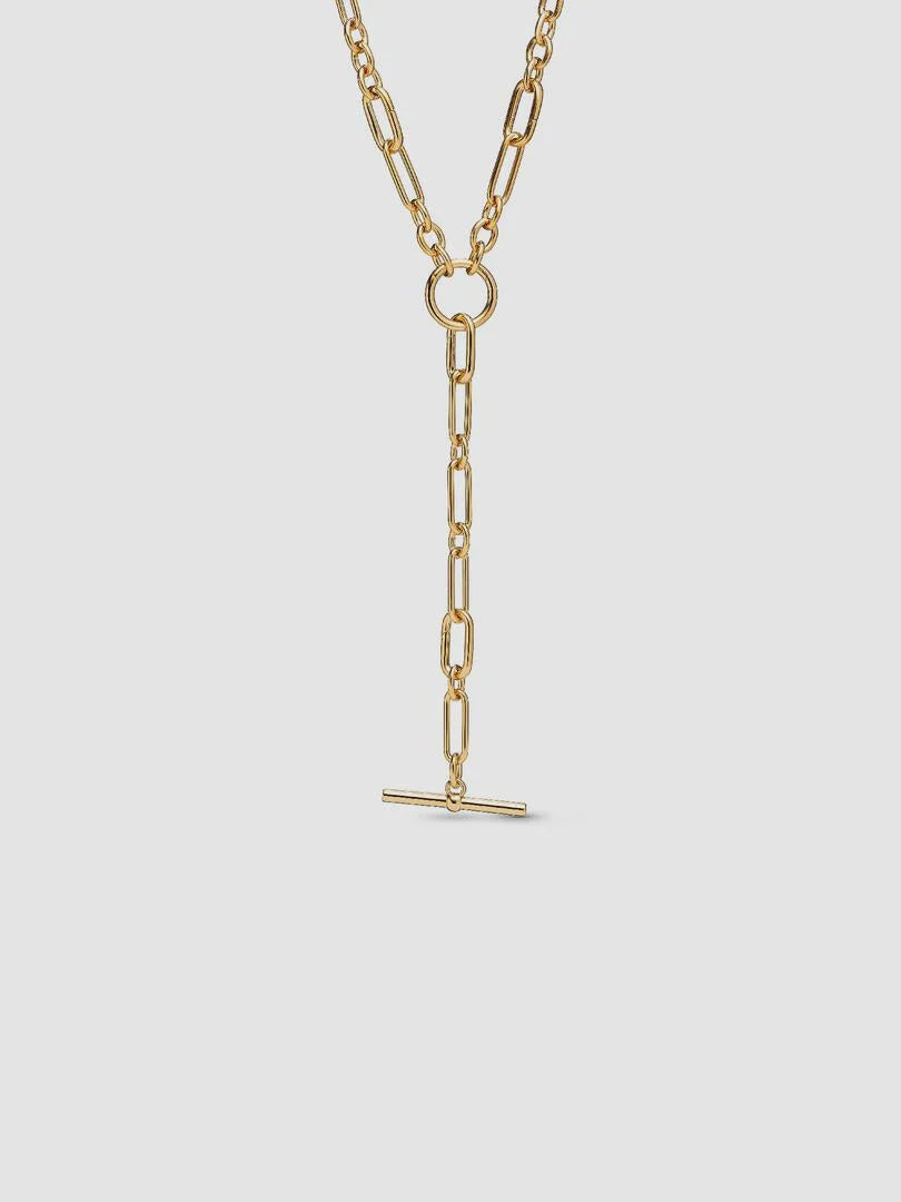 PANDORA Link Chain Y-Necklace 14k gold plating 364809C00