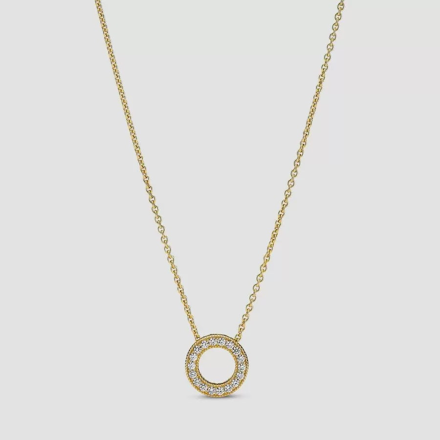 PANDORA Logo Pavé Circle Collier Necklace 367436C01-45