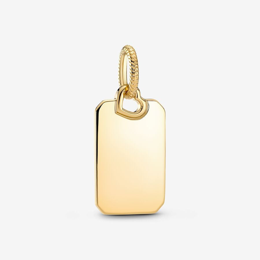 PANDORA YGP Engravable Rectangle Tag Pendant 368611C00