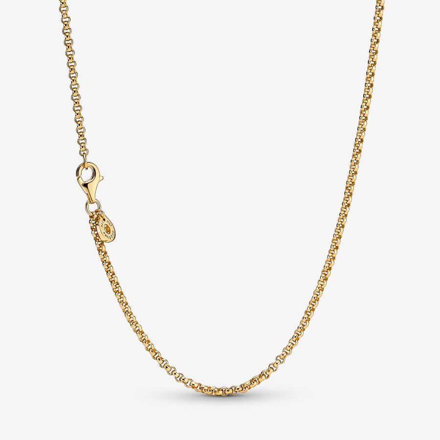 Pandora Gold Plated Rolo Chain Necklace 369260C00-60