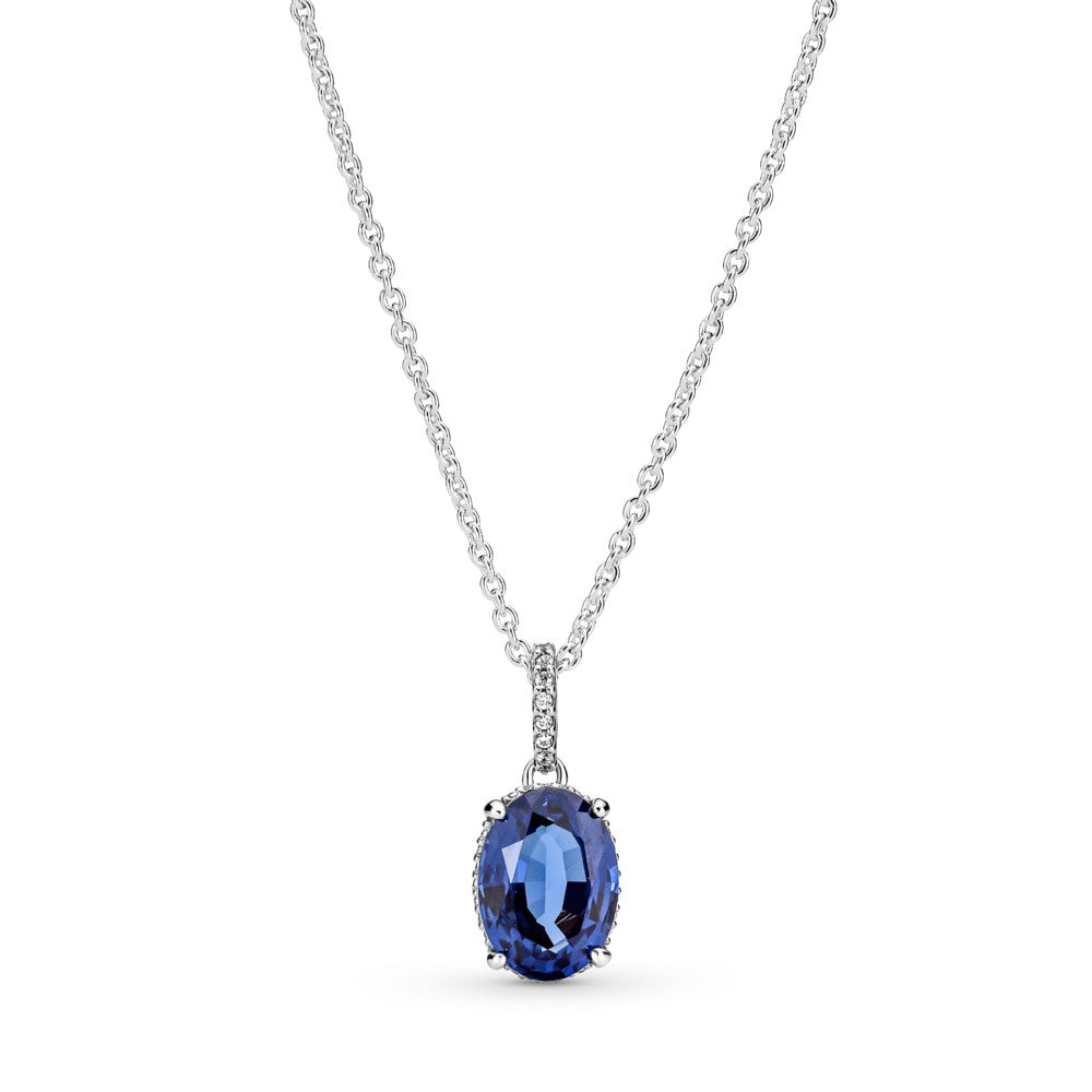 Pandora Silver Princess Blue crystal Pendant 390055C01-45
