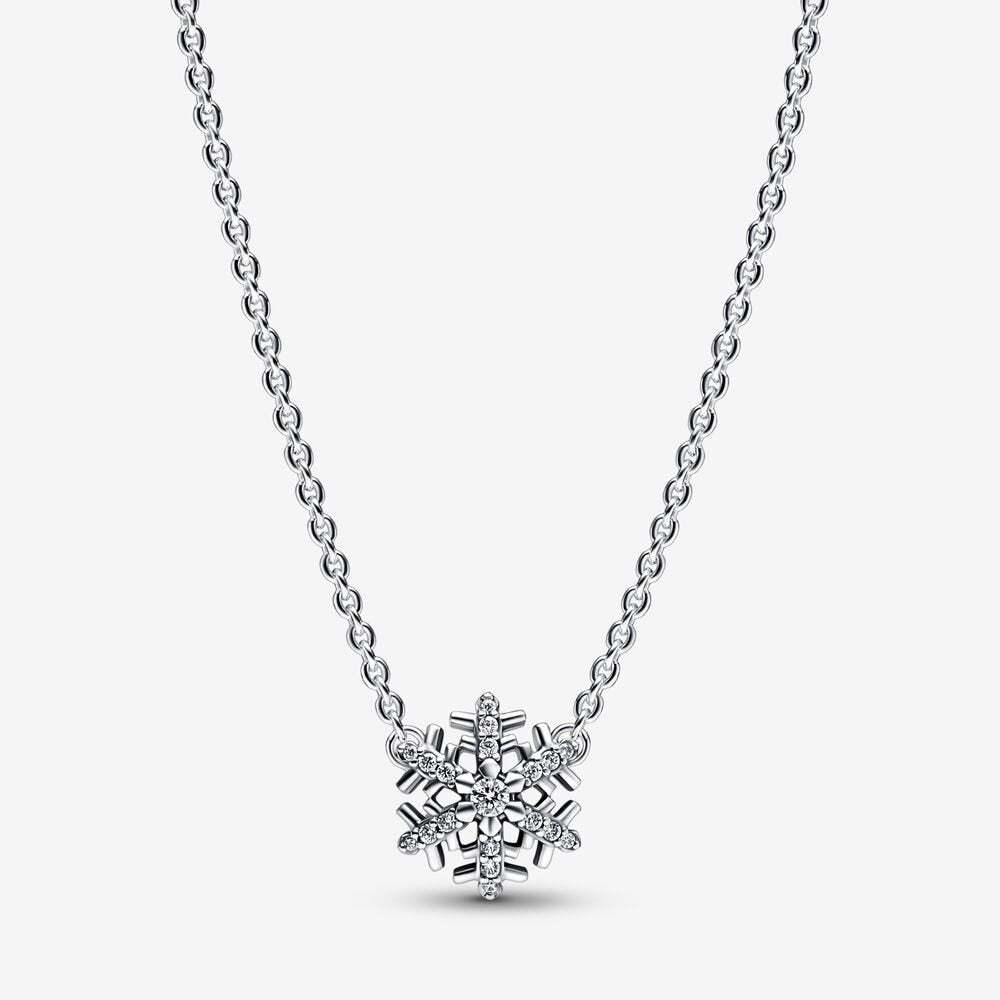 PANDORA Sparkling Snowflake Pendant Necklace 392371C01-45