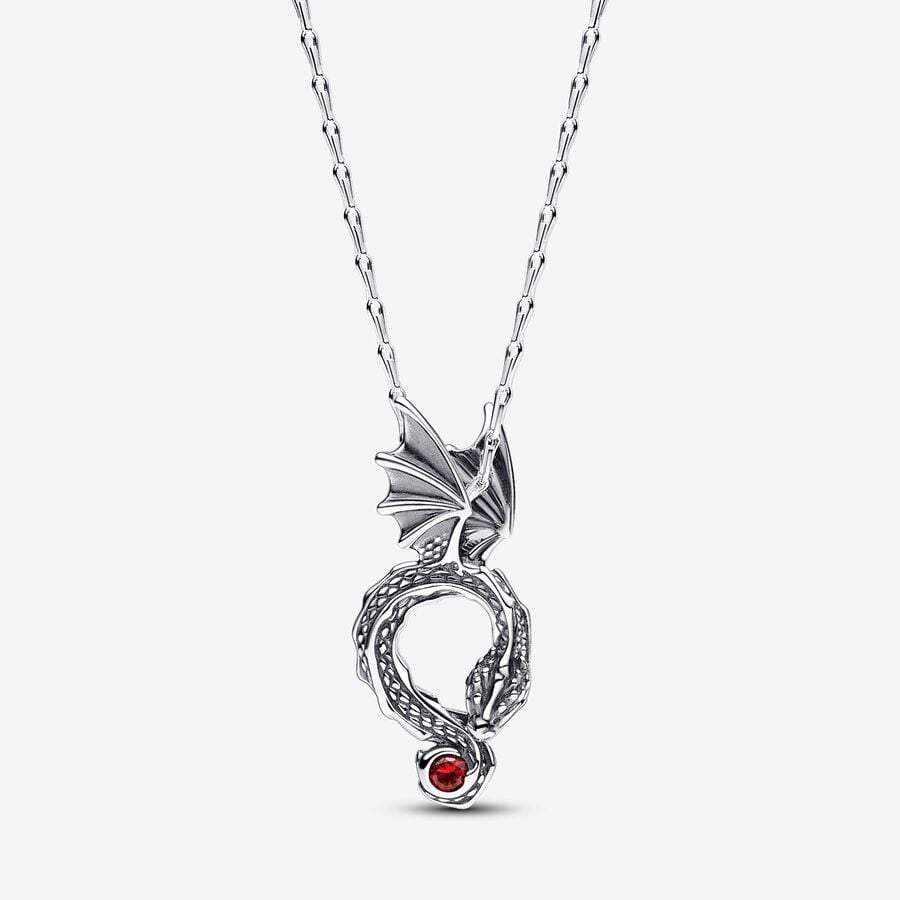 PANDORA Game of Thrones Dragon Pendant Necklace 392967C01-45