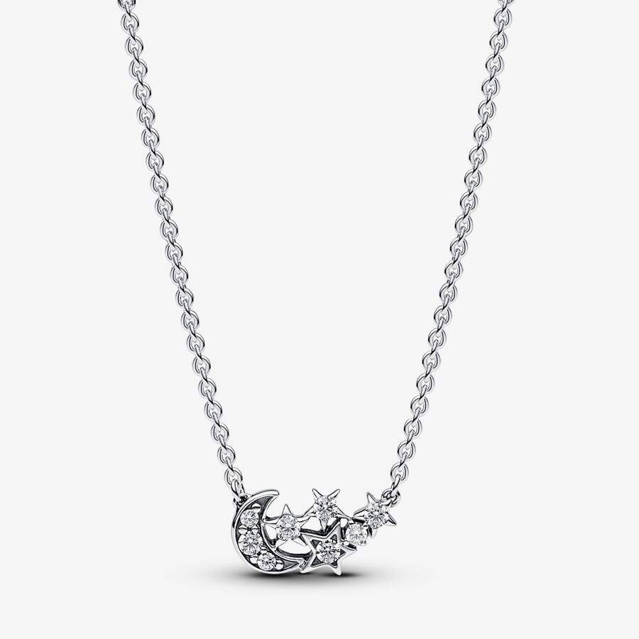 Pandora Sparkling Moon & Star Collier Necklace 392991C01-45