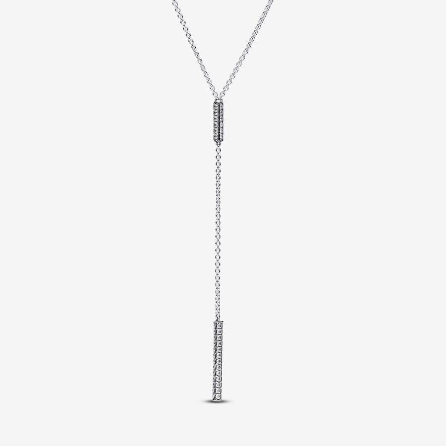 PANDORA PANDORA Timeless Pavé Prism Drop Necklace 393013C01-45