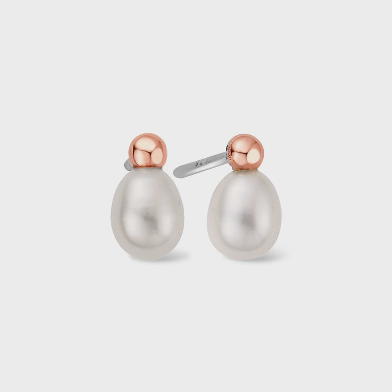 CLogau Beachcomber Silver and Pearl Stud Earrings 3SBCH0632