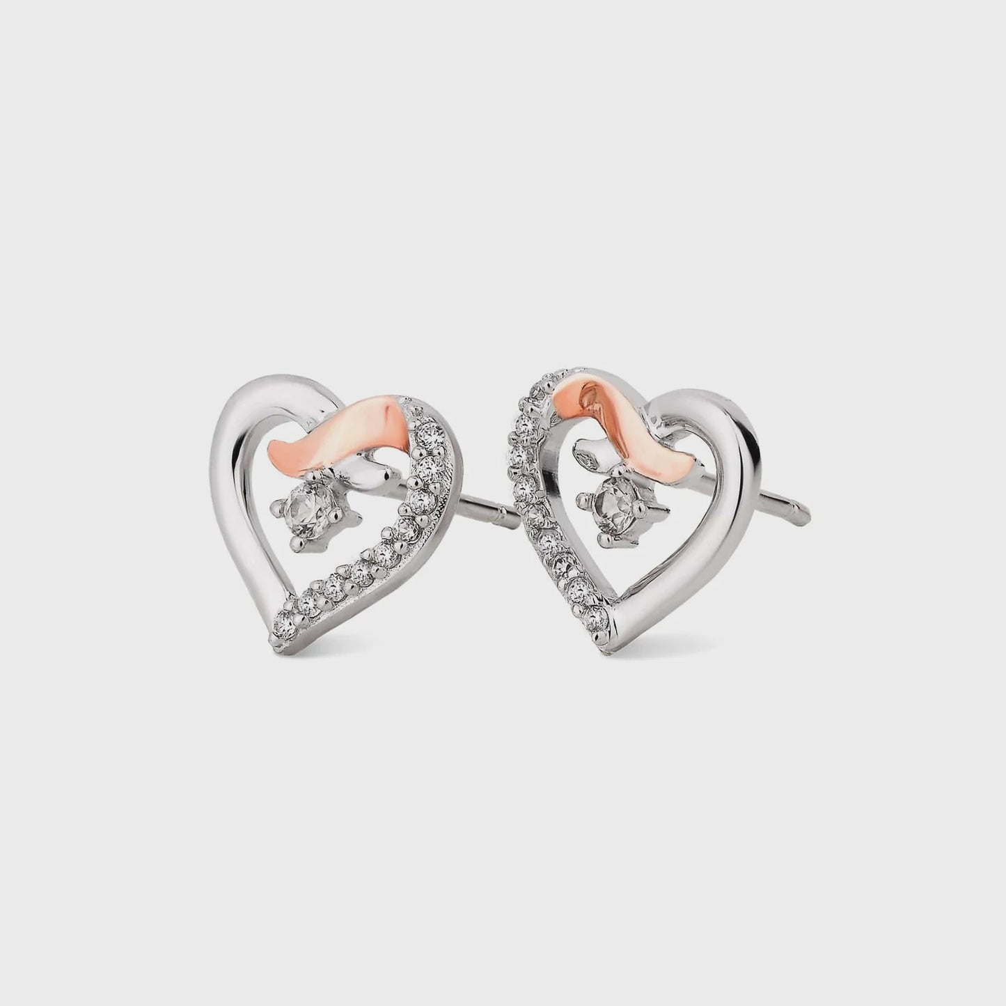 Clogau Kiss Silver Stud Earrings 3SCGKSE