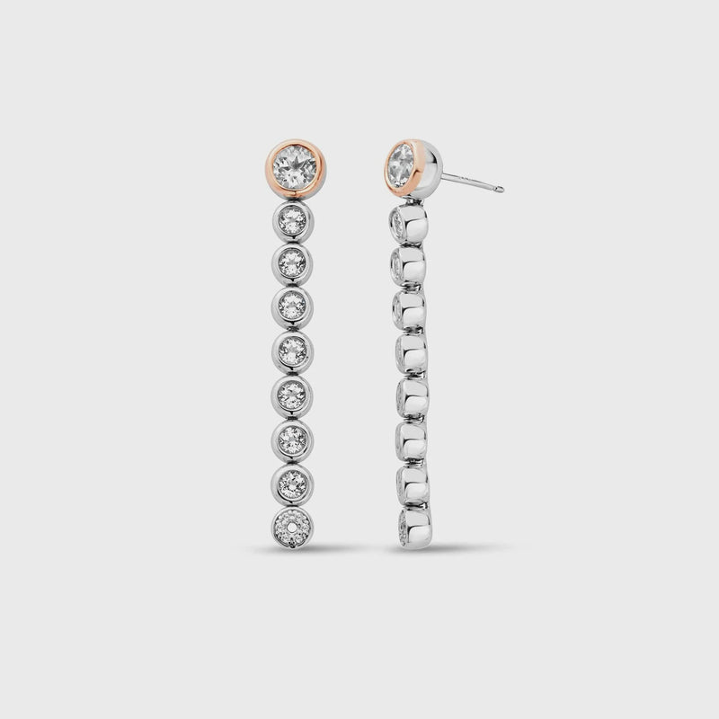 Clogau Celebration Silver Drop-Hoop Earrings 3SCLC0799