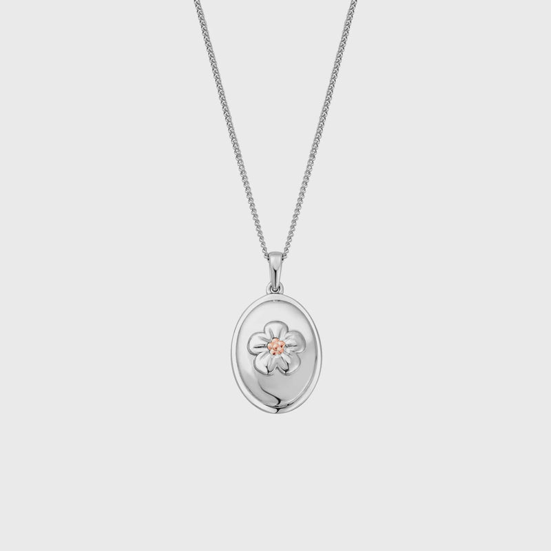 Clogau Forget Me Not Silver Pendant 3SFMN0619